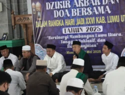 Peringati HUT ke-26, Pemkab Lutra Gelar Zikir dan Doa Bersama