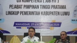 Wabup Luwu Buka Uji Kompetensi Pejabat Pimpinan Tinggi Pratama
