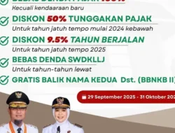 Pemutihan Denda dan Diskon PKB 50 Persen Berlaku hingga 30 Oktober 2025