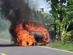 Mobil Pembawa Uang Rp4,6 M Terbakar di Polman
