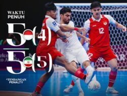 Gagal Cetak Sejarah, Futsal Indonesia Ditekuk Iran 4-5 Adu Penalti