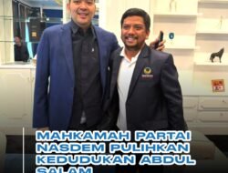 PAW Dicabut, Mahkamah Nasdem Pulihkan Status Anggota DPRD Abdul Salam